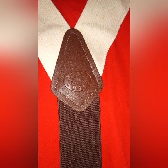 New With Tags Cream and Brown Suspenders - Picture 4 of 7